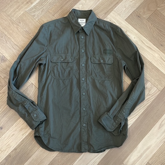 Zadig & Voltaire army green jean style shirt - Picture 1 of 11